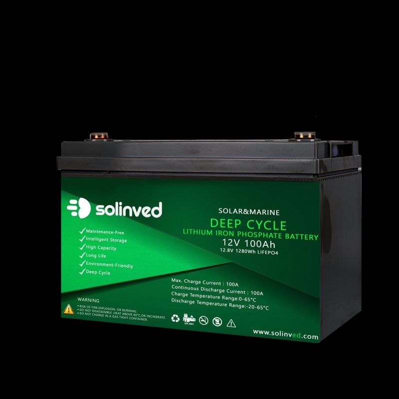 SOLİNVED 12V 100AH LİTYUM AKÜ